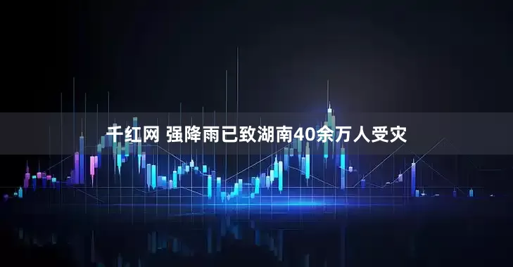 千红网 强降雨已致湖南40余万人受灾